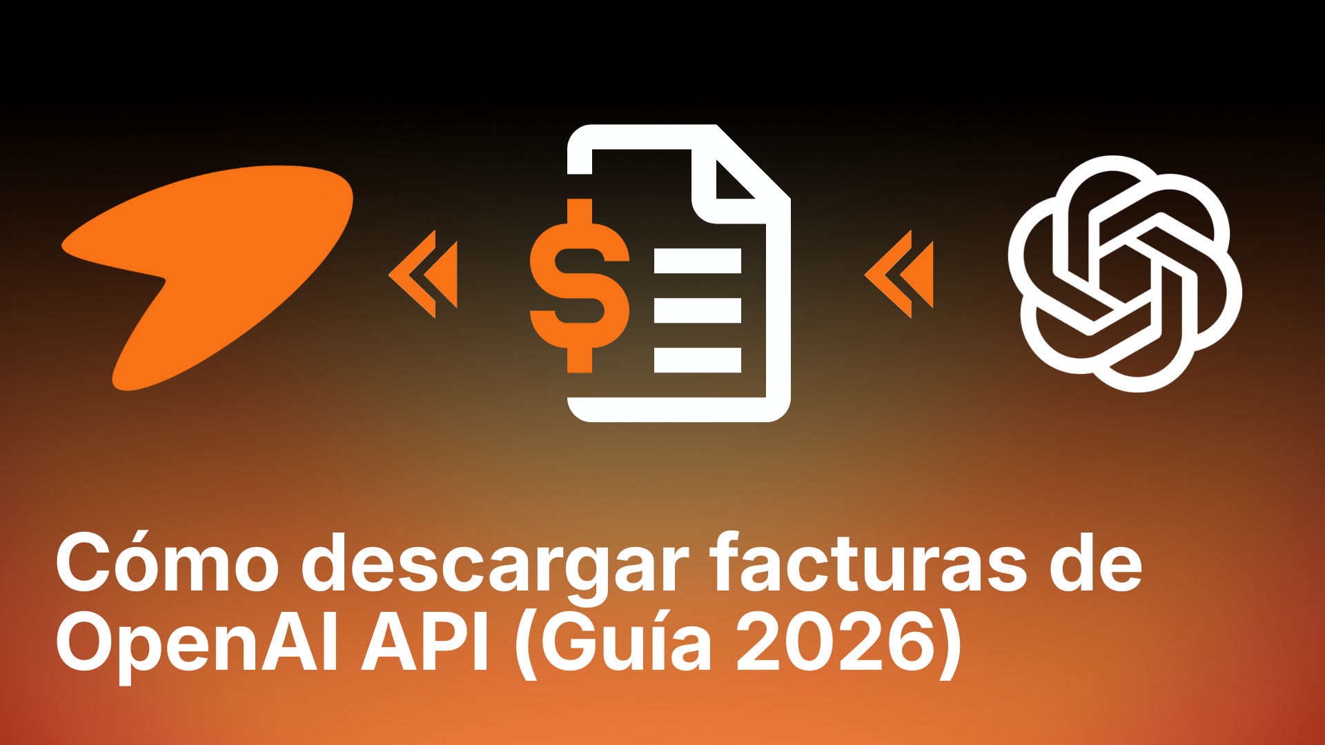 Panel de historial para descargar facturas de la API de OpenAI