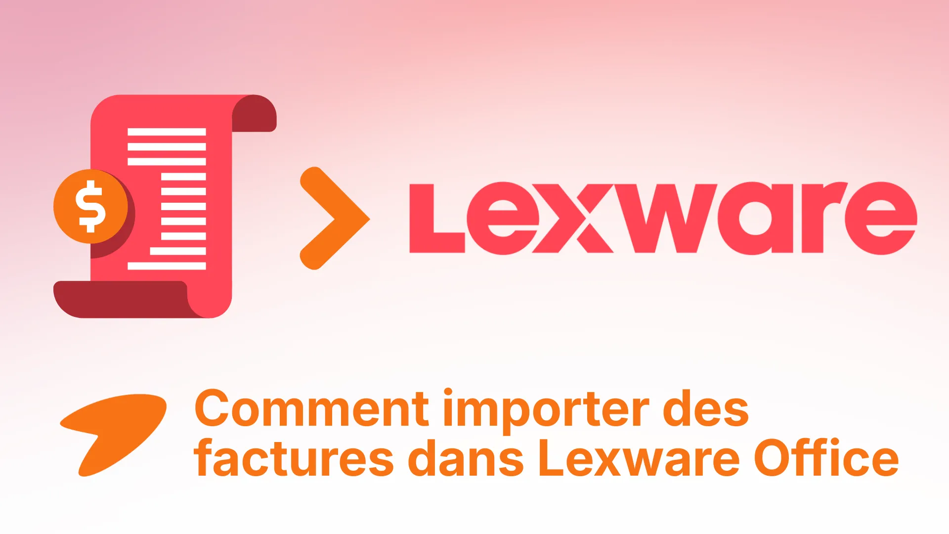 Interface montrant comment importer des factures dans Lexware Office