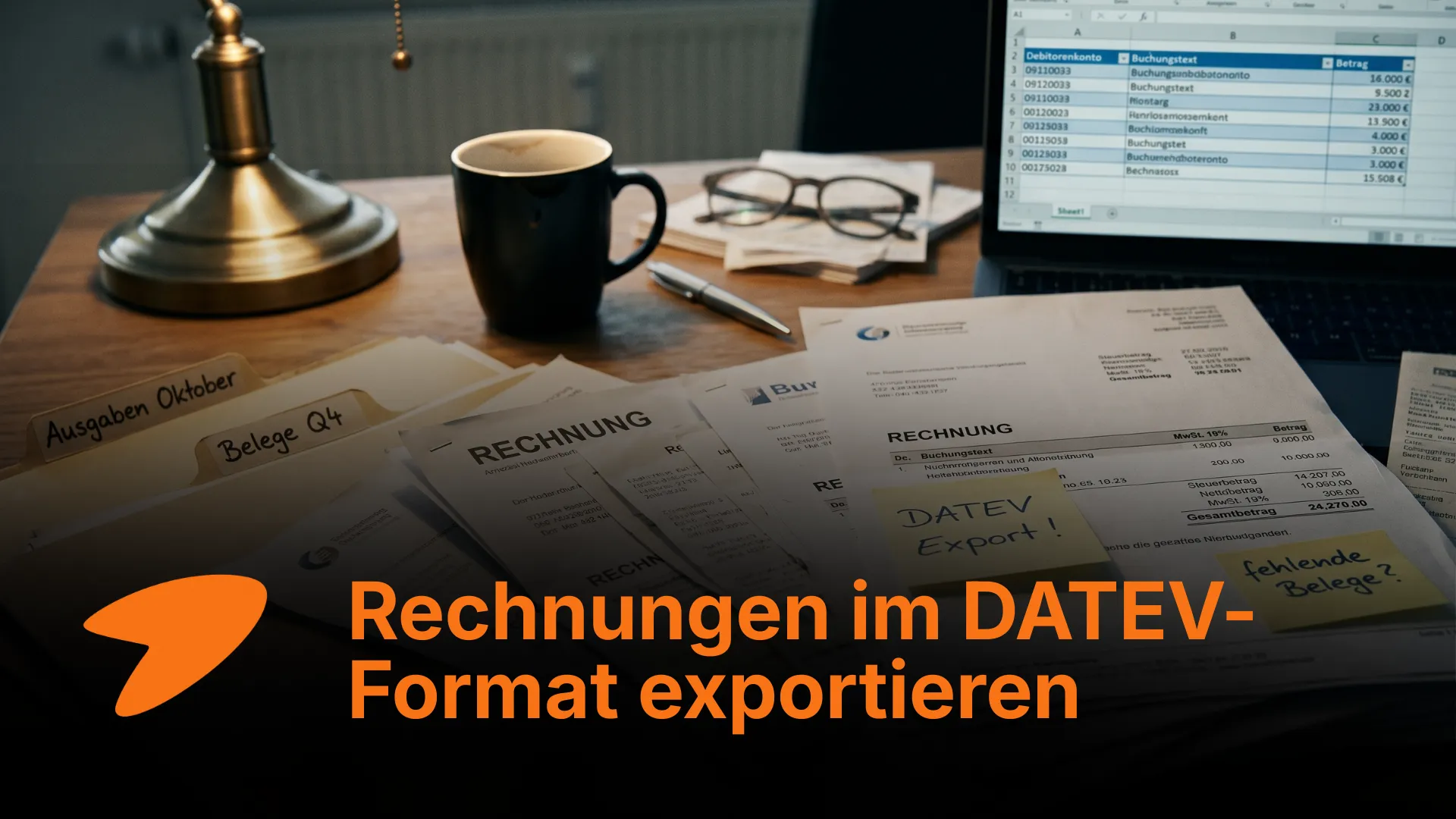 DATEV Export automatisieren: Rechnungen fehlerfrei für die Buchhaltung vorbereiten